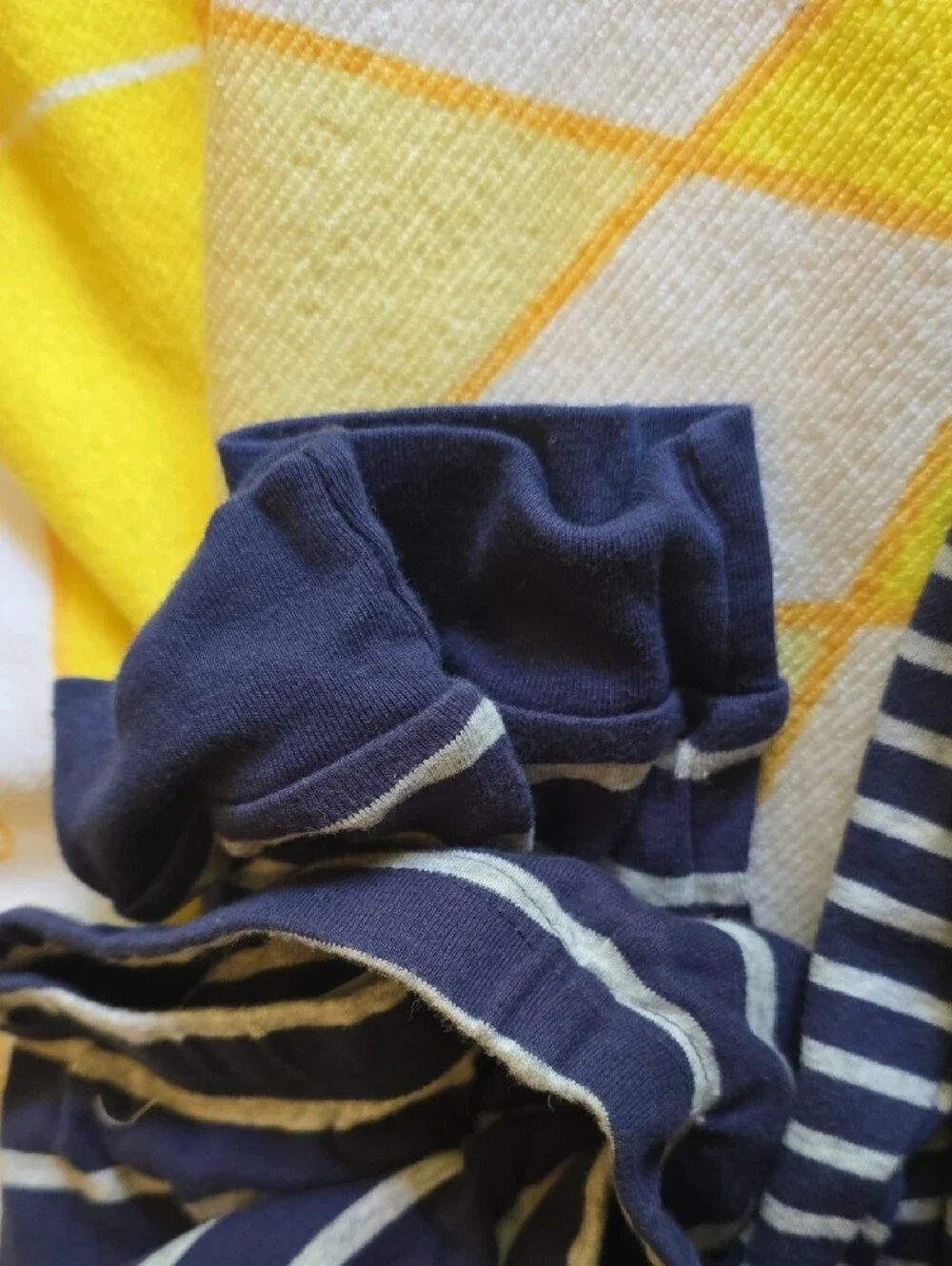 GUC- Carter's Navy and Gray  Striped Long-Sleeve Pajama Set, Size 10